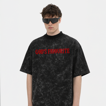 God's Favourite | Unisex Acid Washed Oversized Tee