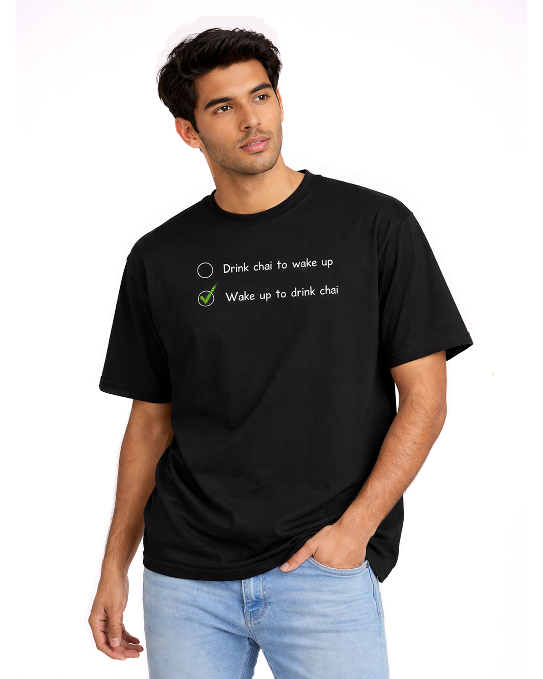 Wake Up for Chai | Unisex Oversized T-Shirt