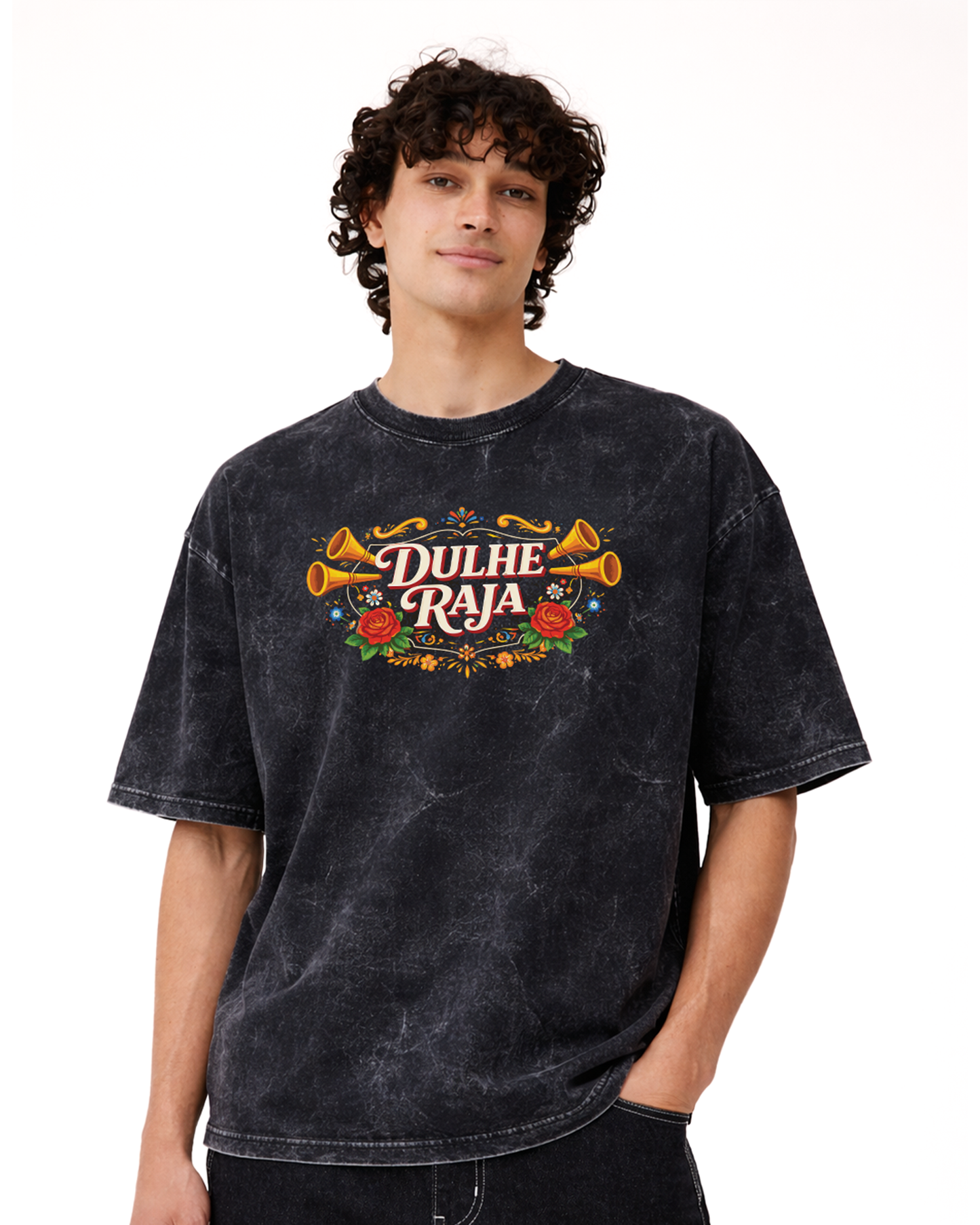 Dulhe Raja | Acid Washed Oversized Tee