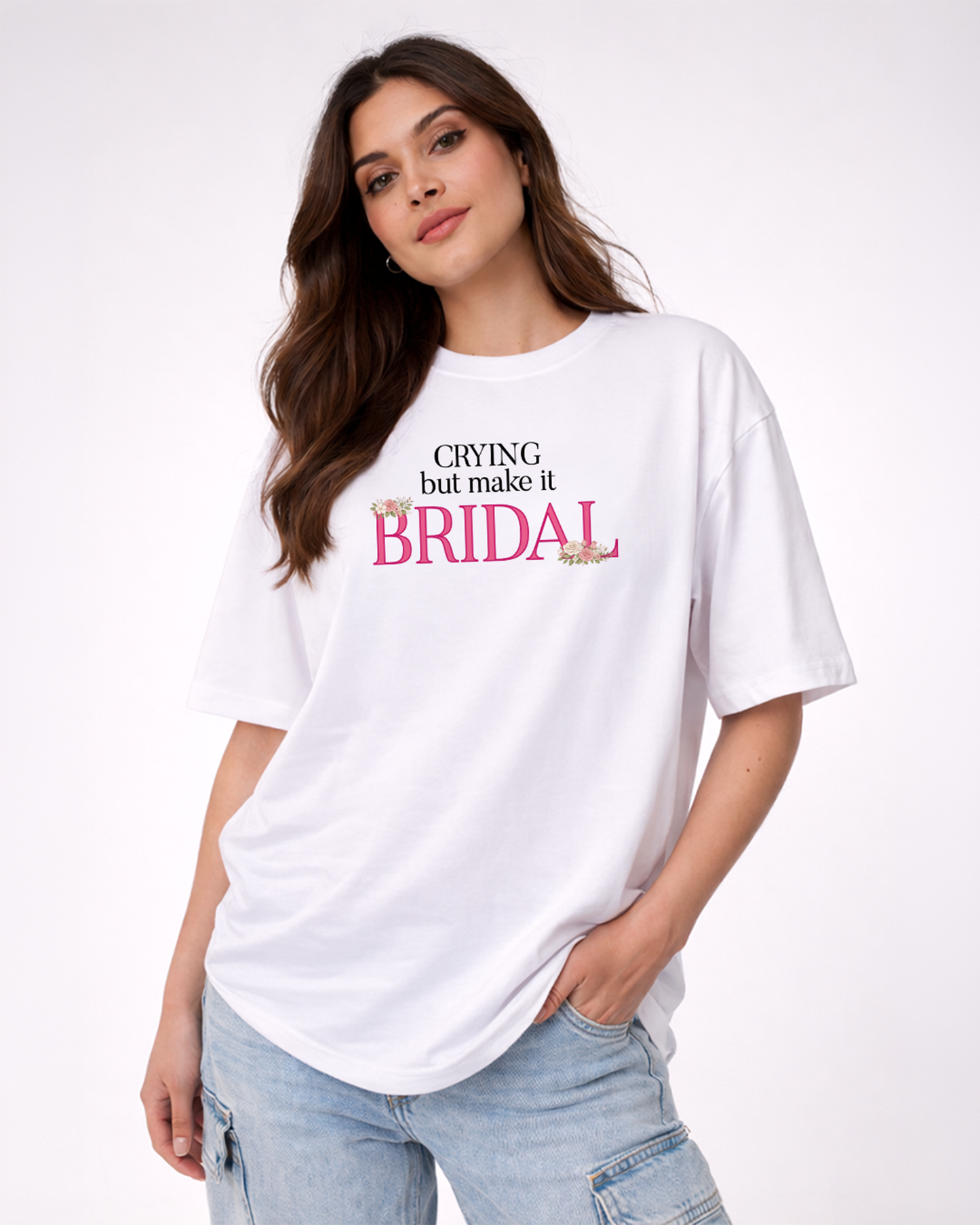 Crying, but make it Bridal | Oversized T-Shirt