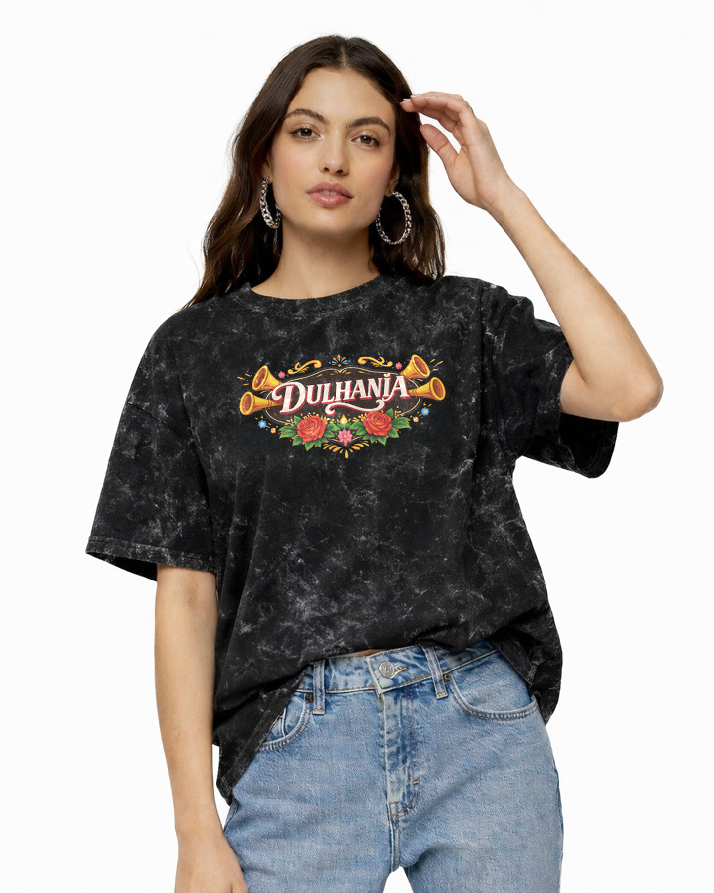 Dulhania | Acid Washed Oversized Tee