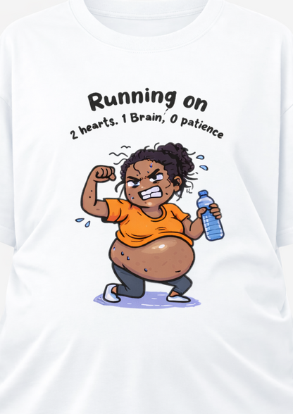 2 Hearts, 1 Brain, 0 Patience | Oversized T-Shirt