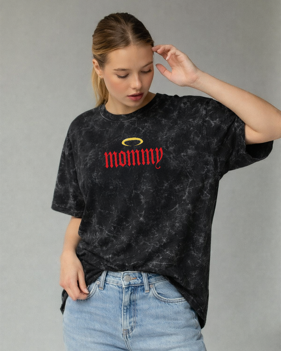 Mommy | Acid Washed Oversized Tee
