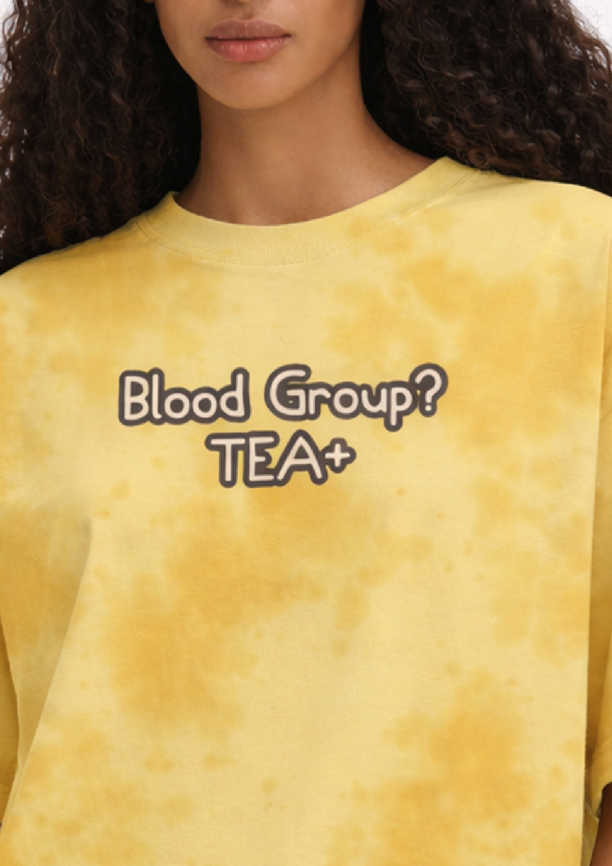 Blood Group Tea+ | Unisex Tie Dye Oversized T-Shirt