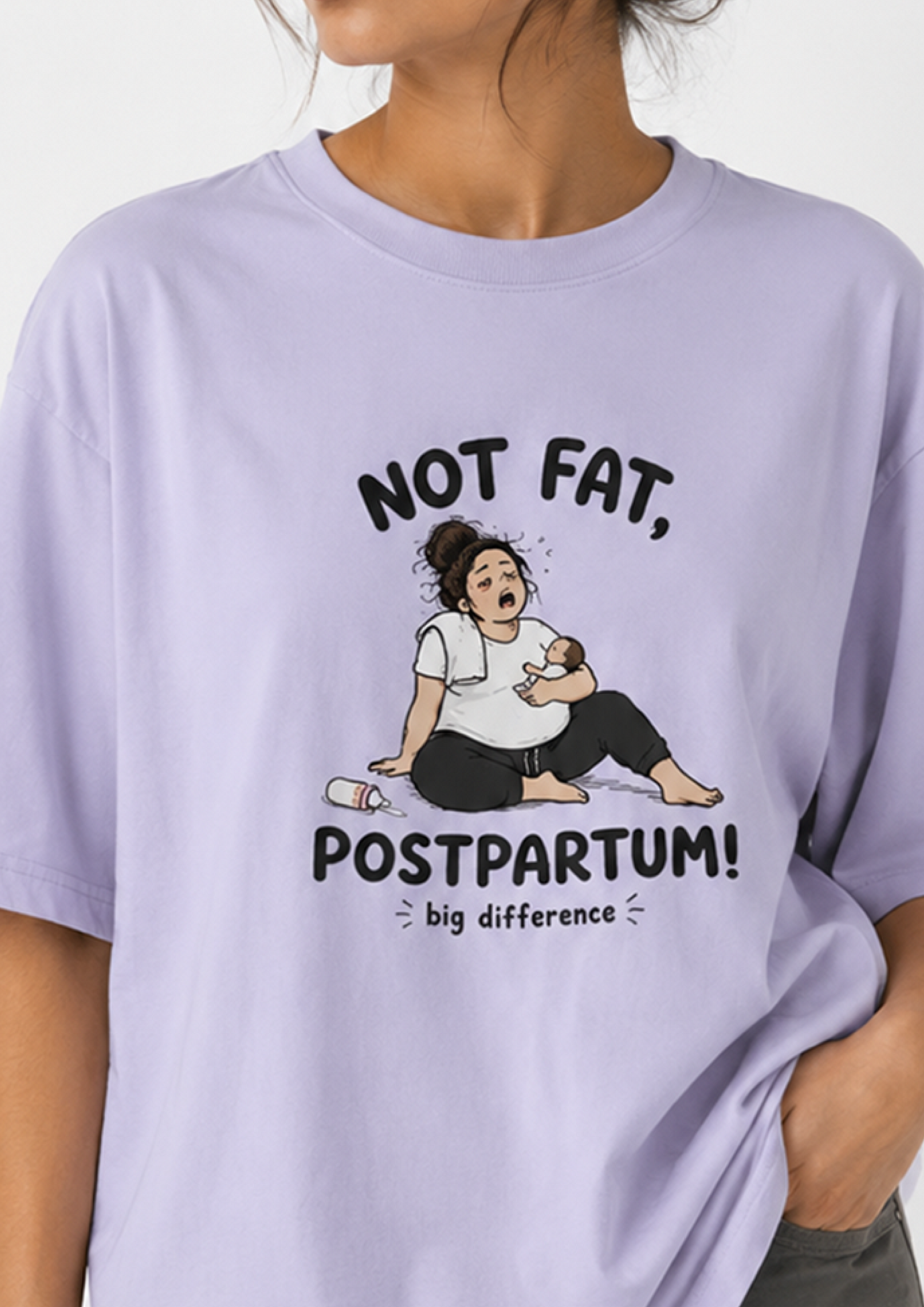 Not Fat, Postpartum! | Oversized Standard T-Shirt