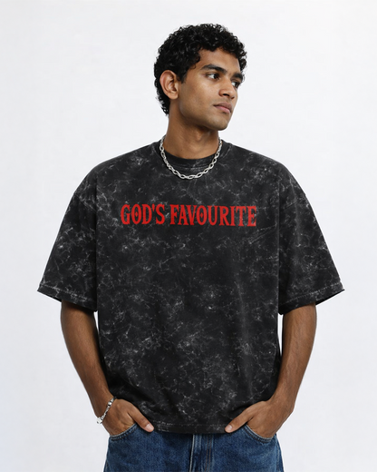 God's Favourite | Unisex Acid Washed Oversized Tee