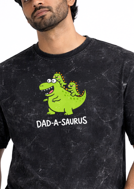 Dad-a-saurus | Acid Washed Oversized Tee