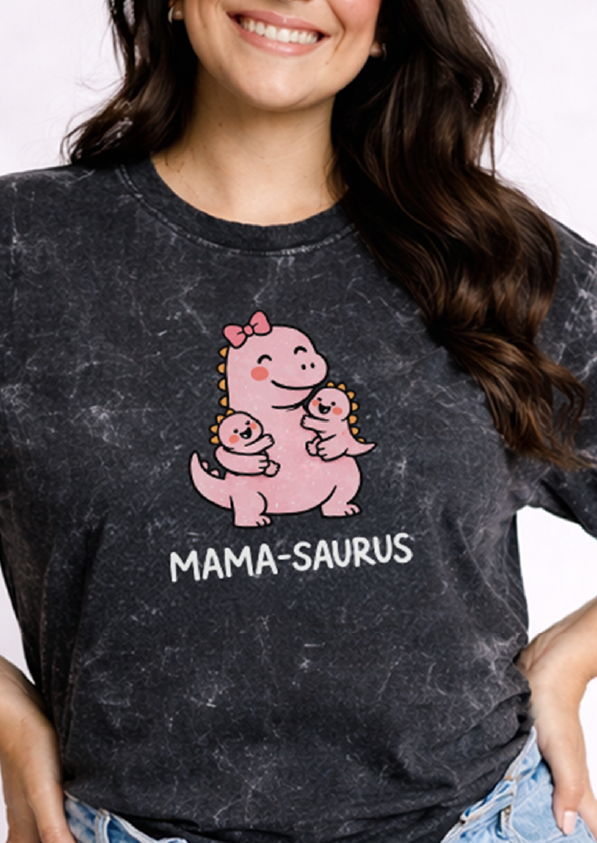 Mama-saurus | Acid Washed Oversized Tee