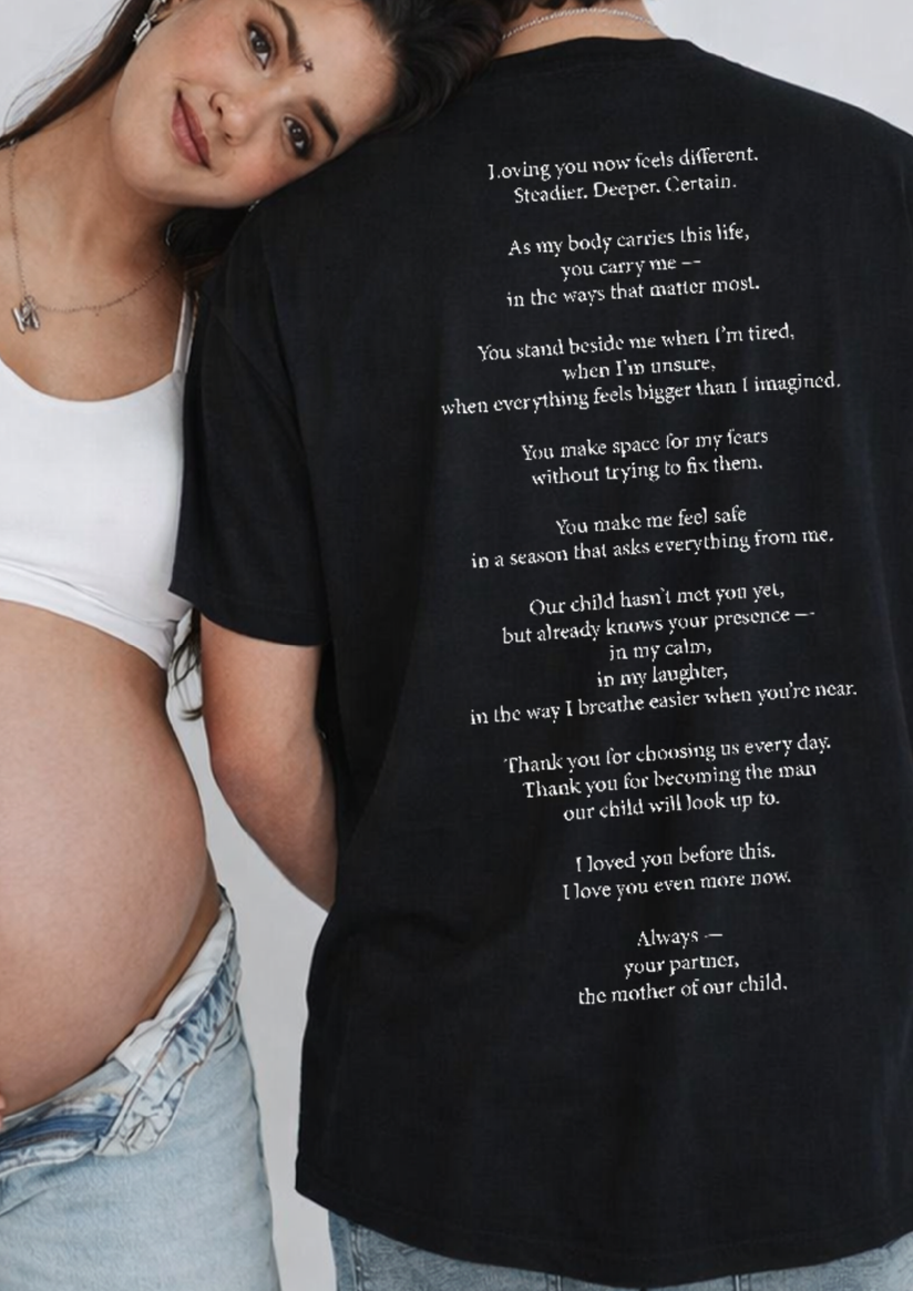 Letter to Father To Be | Oversized Classic T-Shirt