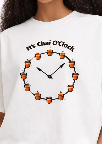 Chai O'Clock | Unisex Oversized T-Shirt