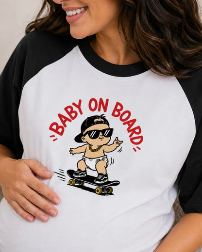 Baby Onboard | Unisex Oversized Raglan