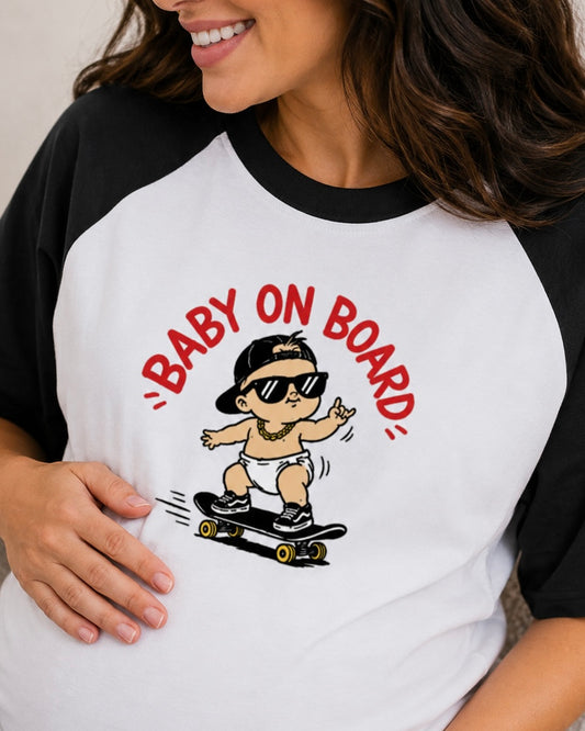 Baby Onboard | Unisex Oversized Raglan