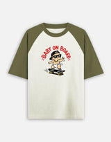 Olive Green off white