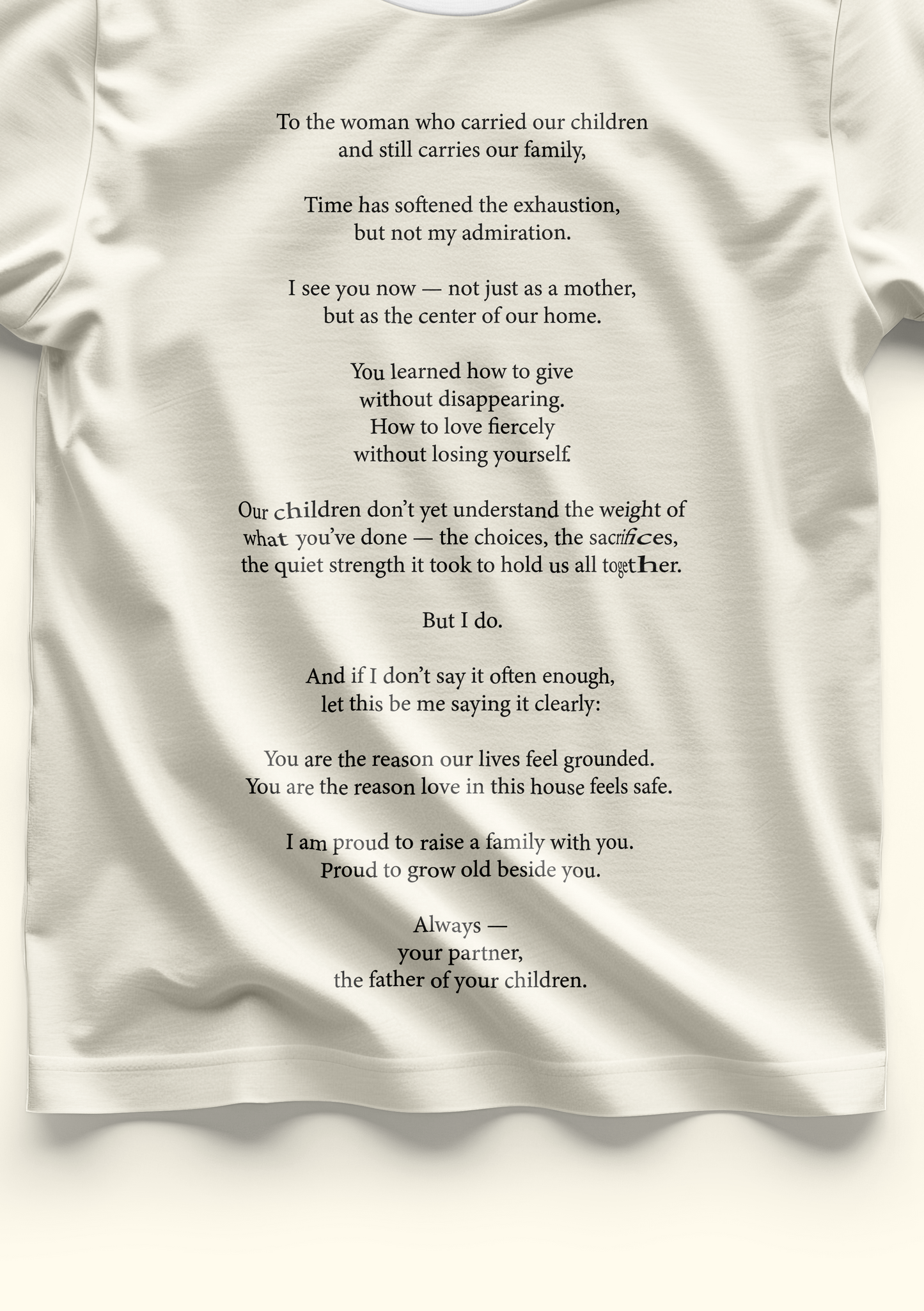 Letter to My Wife | Oversized Classic T-Shirt