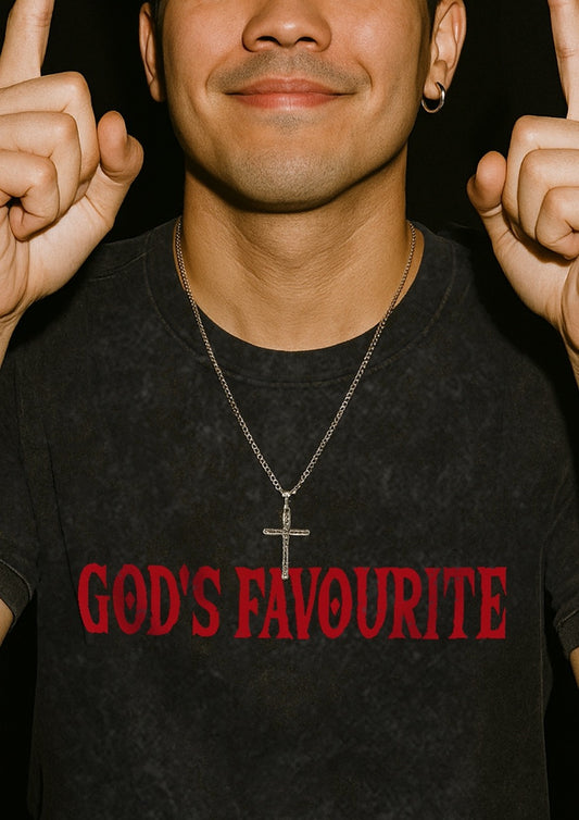 God's Favourite | Unisex Acid Washed Oversized Tee